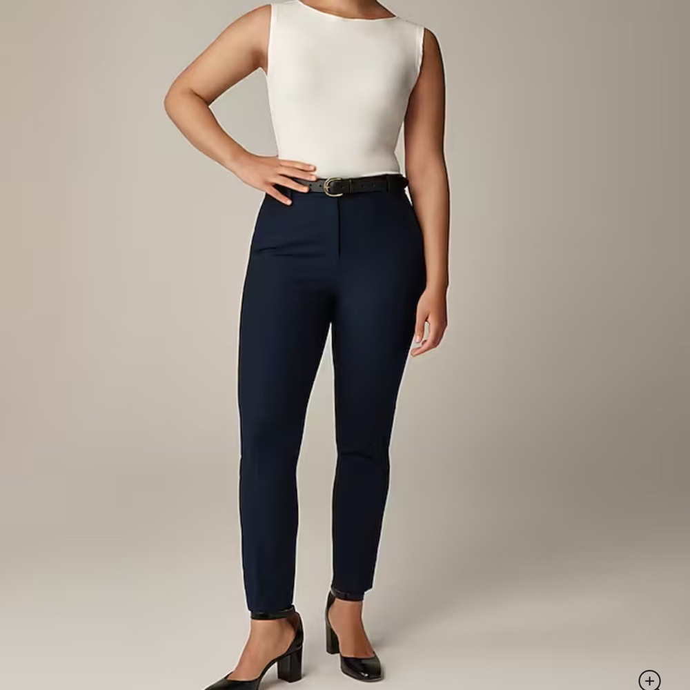 J. Crew Navy Cameron slim cropped pant in four-season stretch- 6